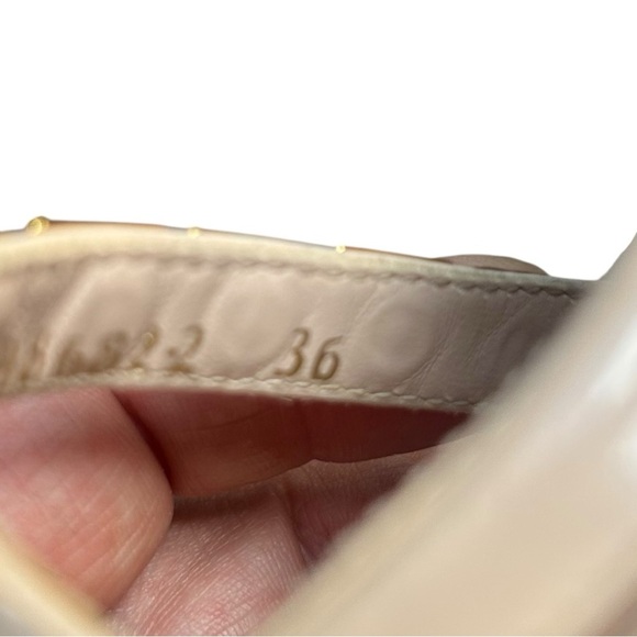 STUART WEITZMAN Blush Pink Rosist 100 Stud Open Toe Ankle Strap Sandal Size 36 - Picture 11 of 12